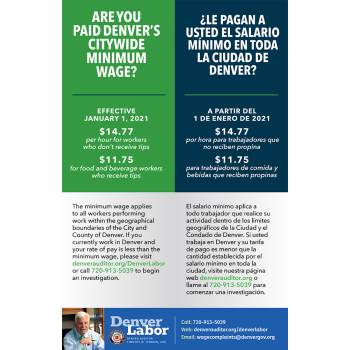 Denver Minimum Wage Poster