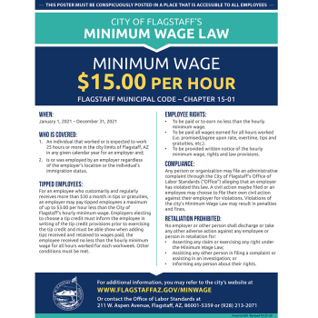 City of Flagstaff Minimum Wage Poster