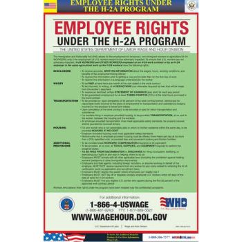 Employee Rights Under the H-2A Program Poster (English)