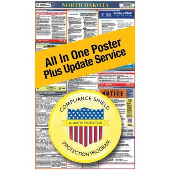 North Dakota All In One Poster + 2 Year Replacement Poster