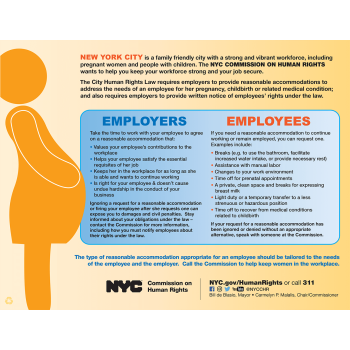New York City Pregnancy Accommodations Notice