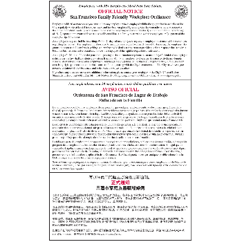 County of San Francisco Family Friendly Workplace Ordinance Notice