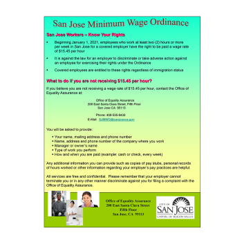 City of San Jose Workers: Know Your Rights