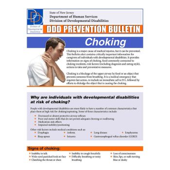 New Jersey Choking Prevention Poster