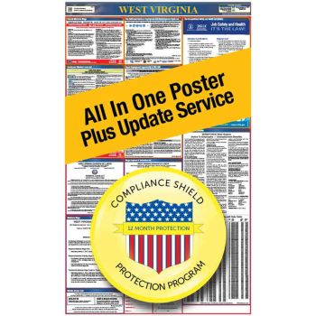 West Virginia All In One Poster + 2 Year Replacement Poster